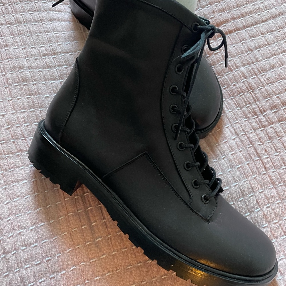 Maryam Nasir Zadeh Lug Sole biker combat motorcycle Size 40 ankle Boots Booties